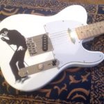 Custom Painted Elvis 50’s Rocker Guitar: Fender Squire Telecaster 50’s Presley Gift